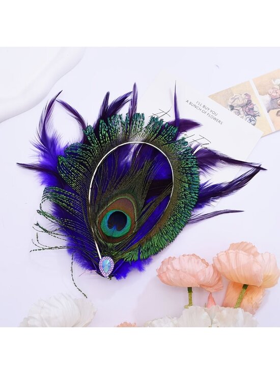 Unbranded Accessories - Bohemian Style Feather Gemstone Side Hair Clip Bohemian Style Women's New Bag